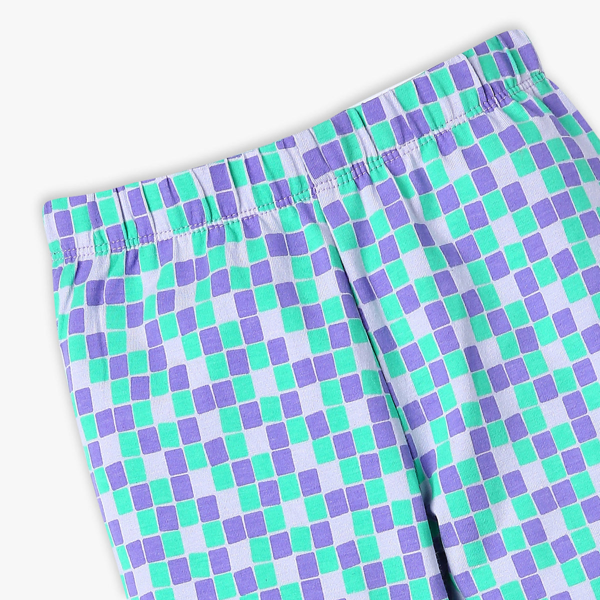 Girl's Skinny Fit Checkered Mid Rise Leggings