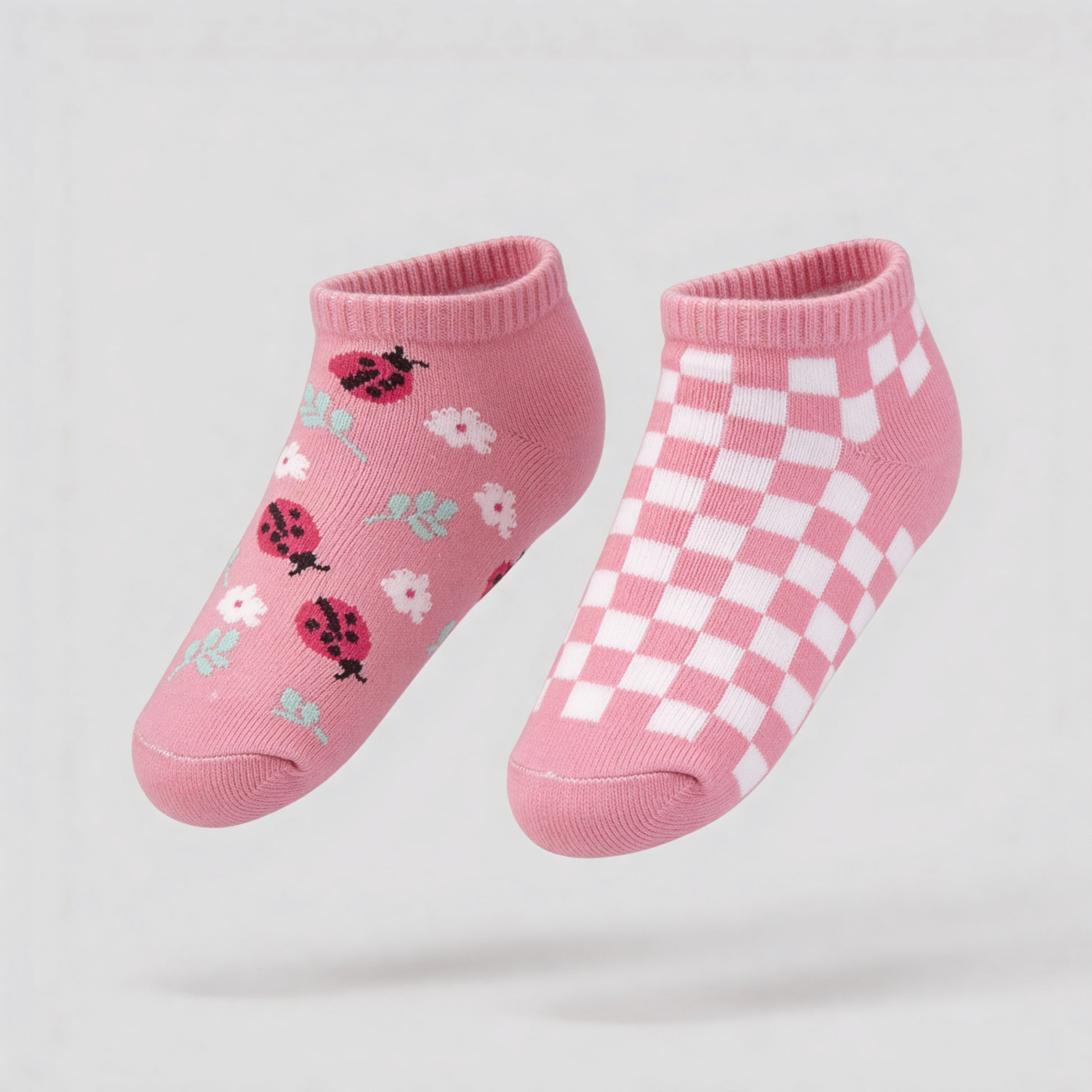 Girls Cotton Ankle Length Socks - Pack of 2