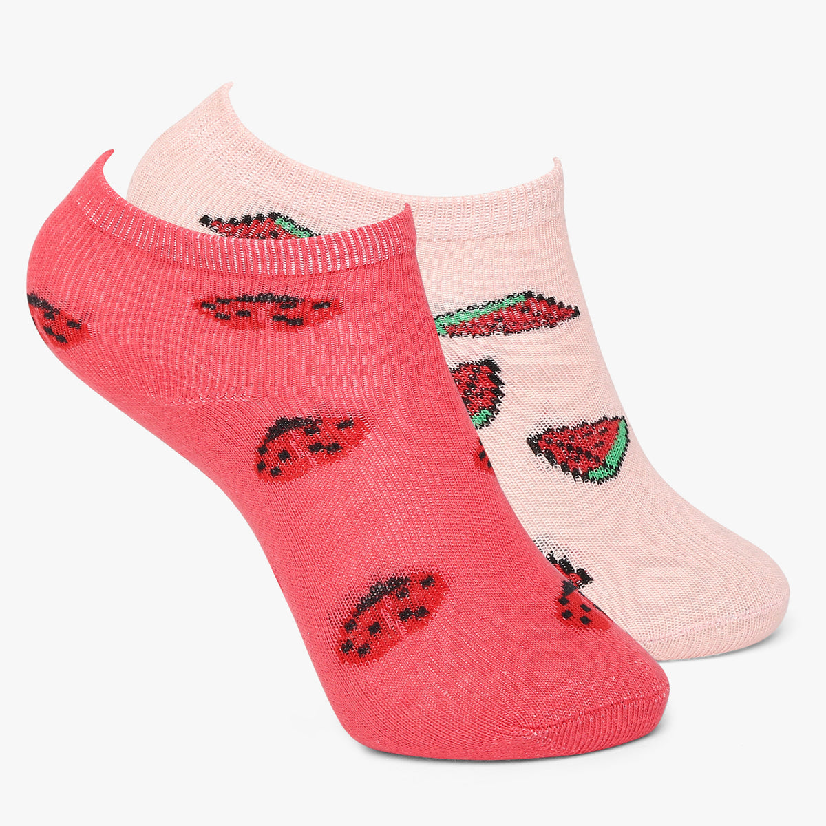 Girls Ankle Length Printed Socks (Pack of 2)