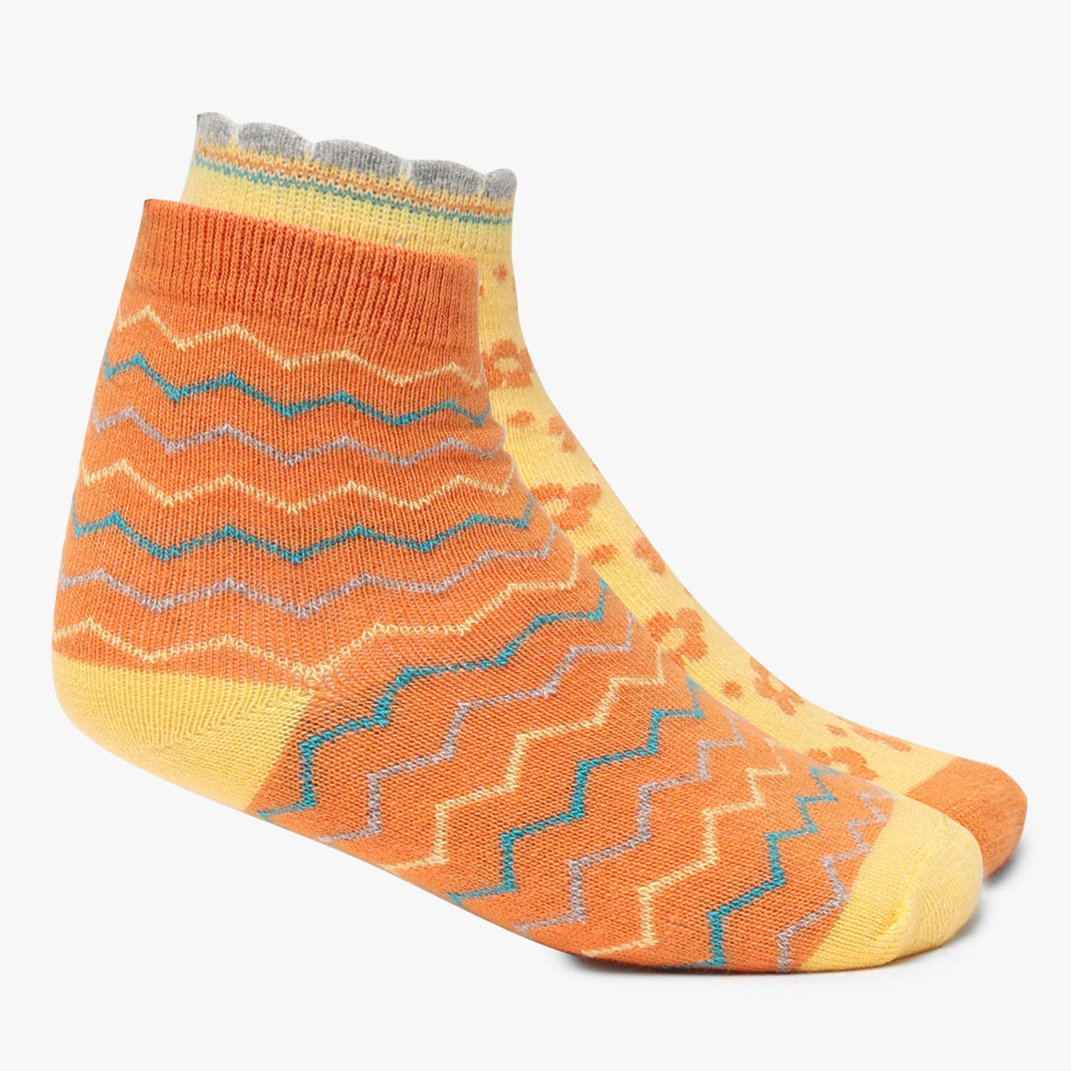 Girls Ankle Length Printed Socks