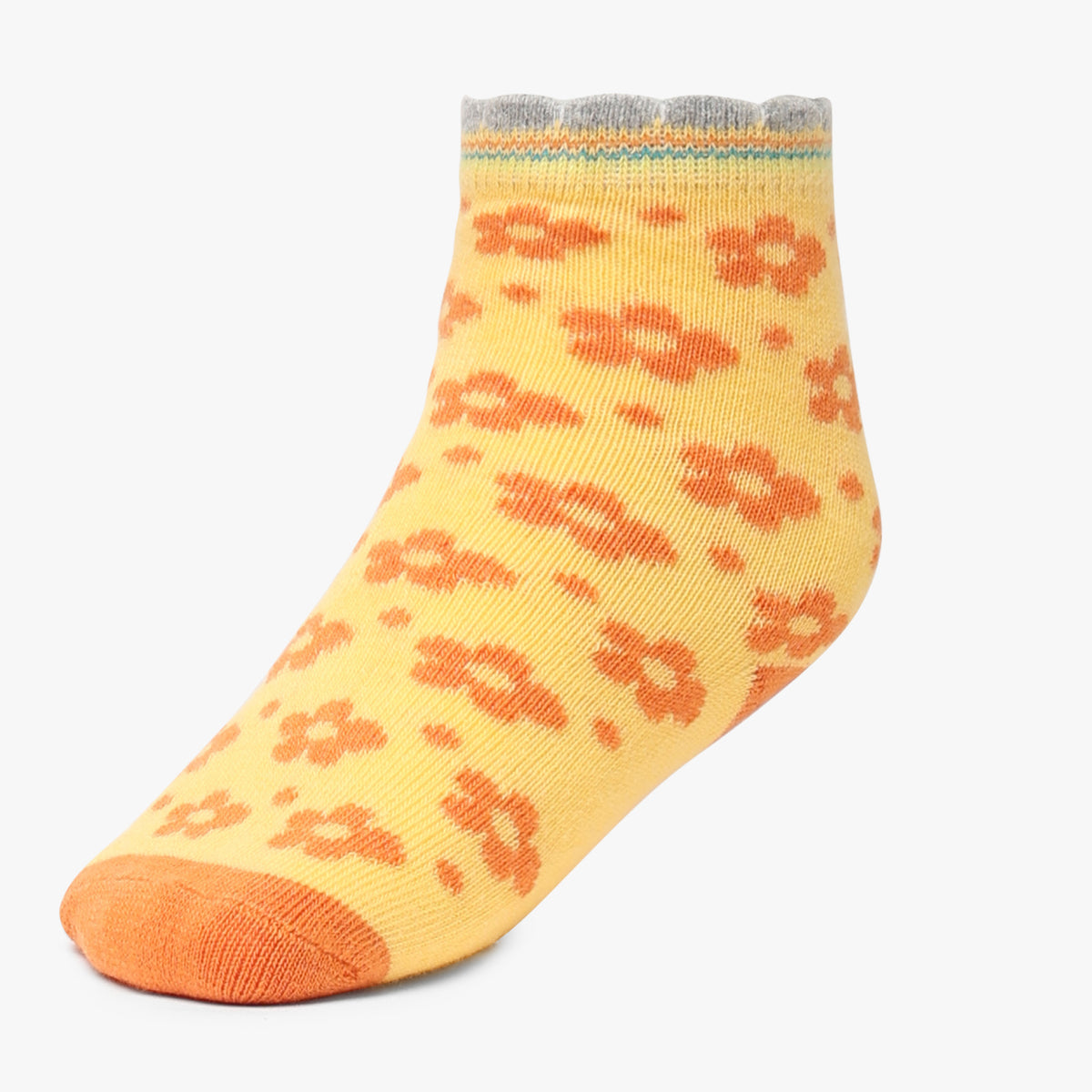 Girls Ankle Length Printed Socks