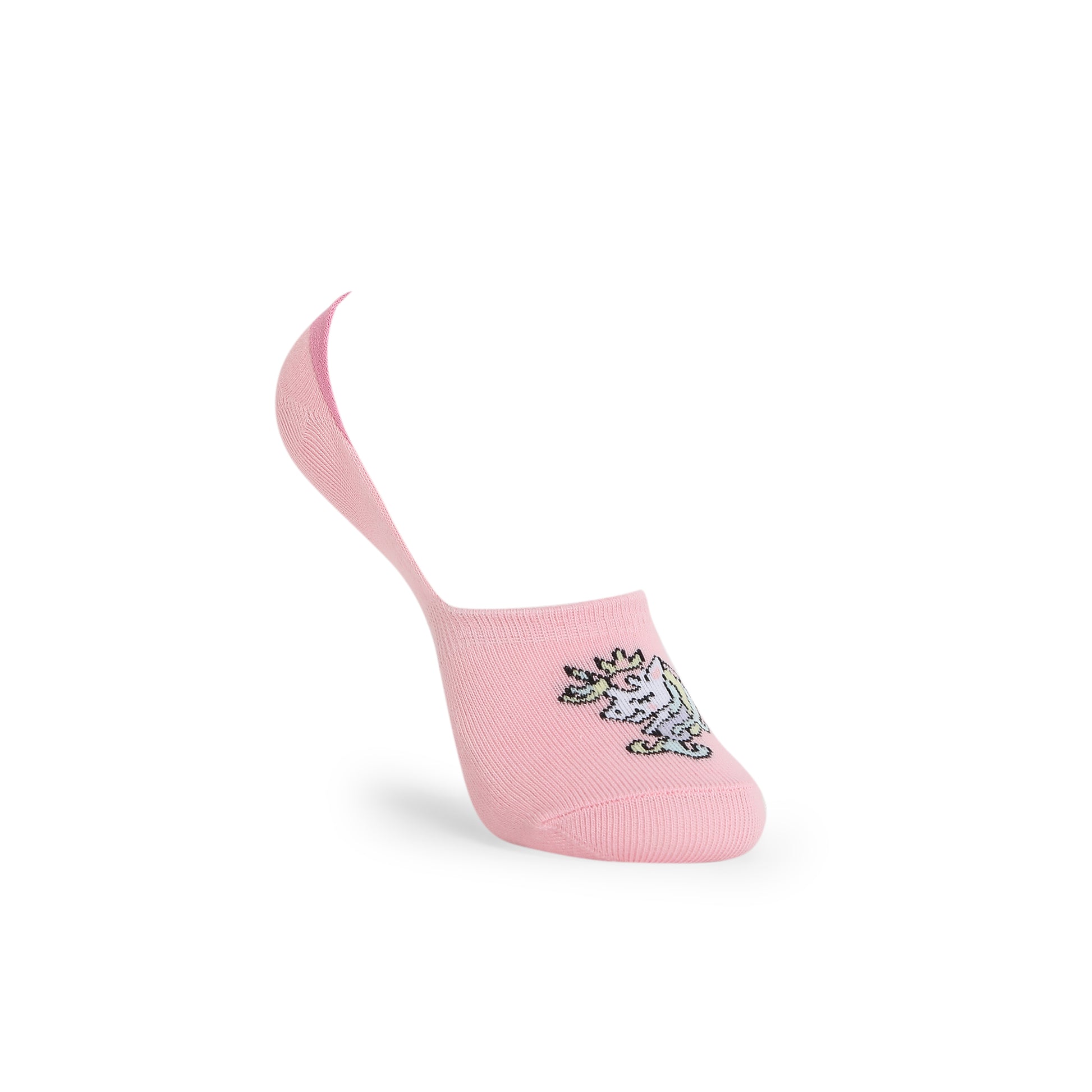 Girls Cotton Printed Shoe Liner Socks