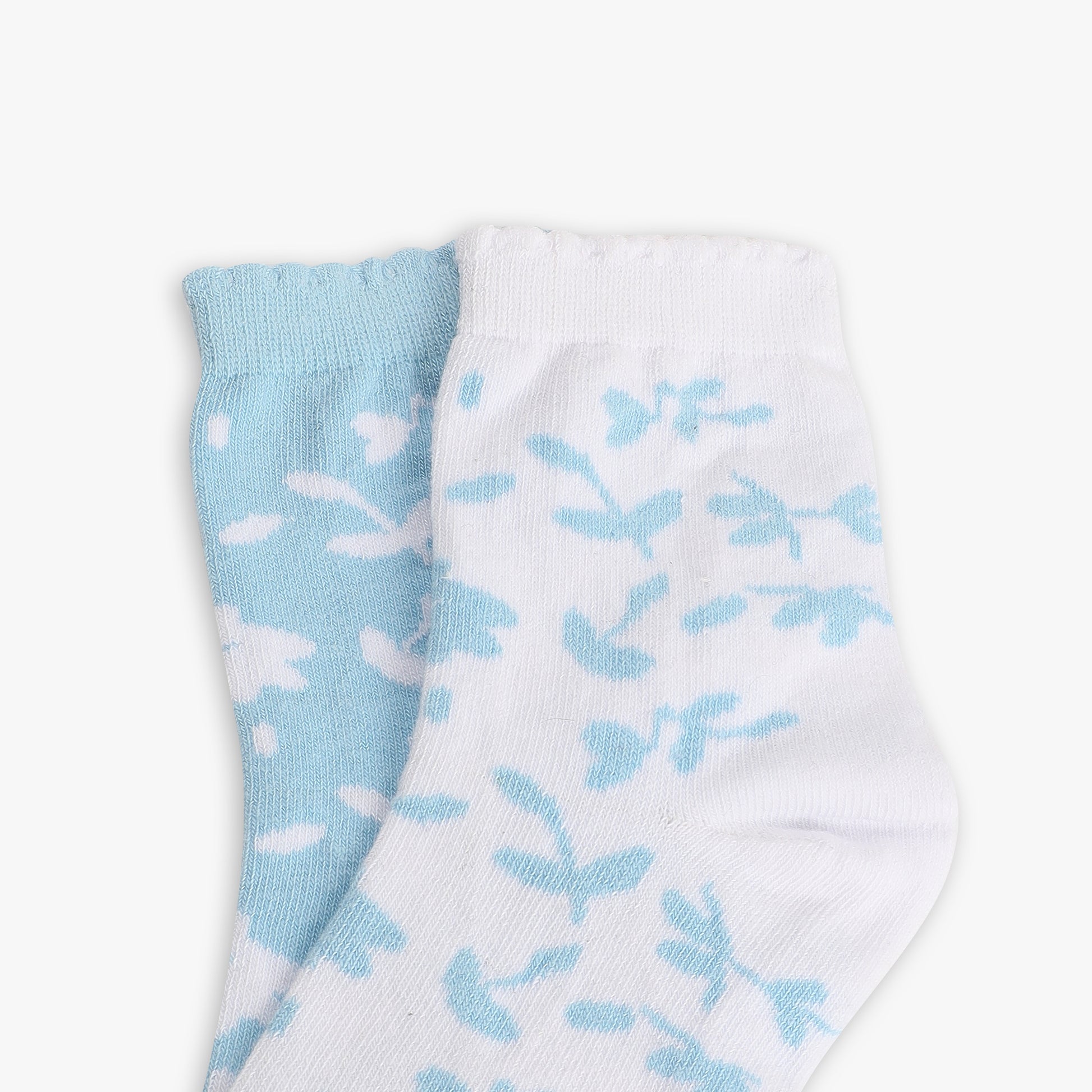 Girls Ankle Length Printed Socks (Pack of 2)