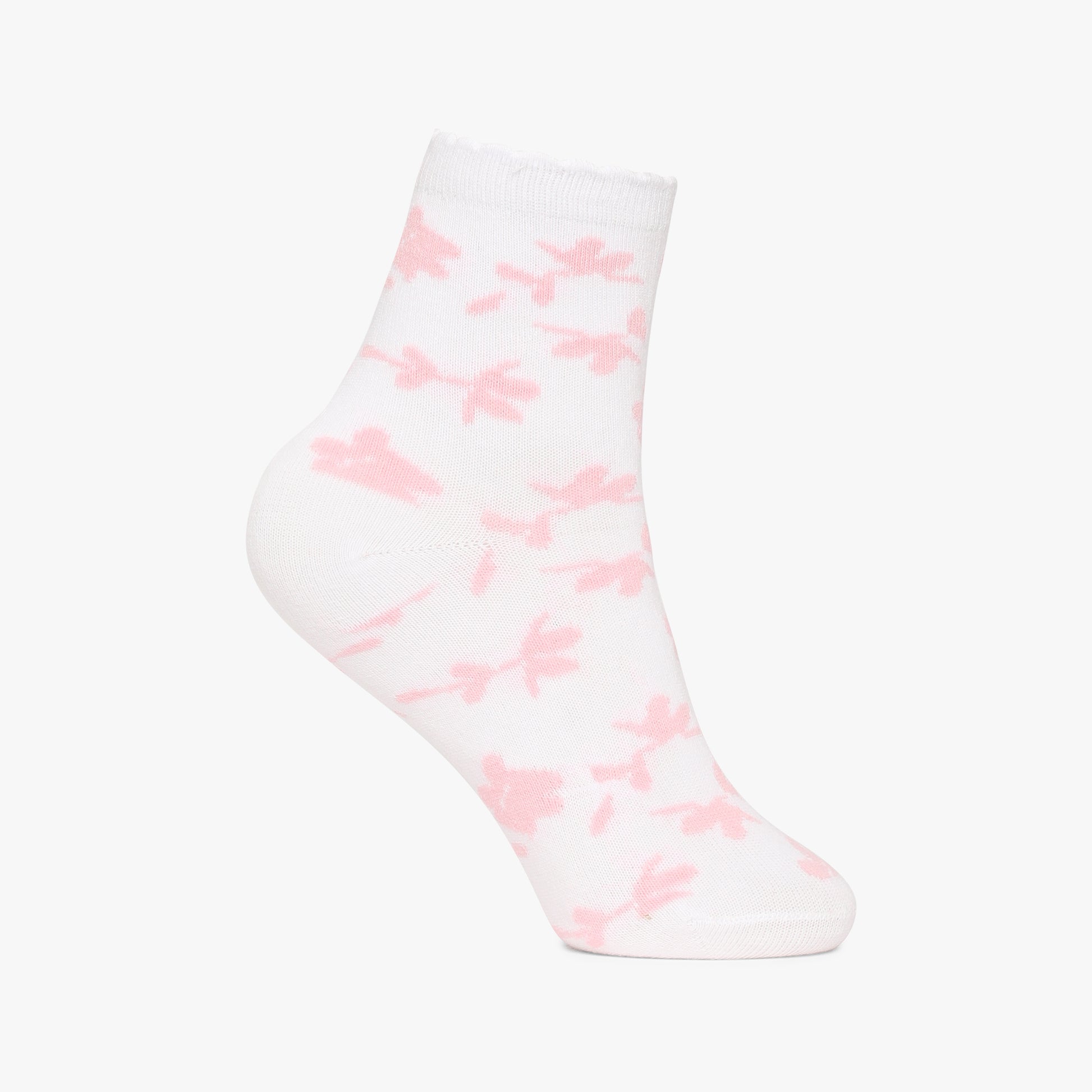 Girls Ankle Length Printed Socks (Pack of 2)