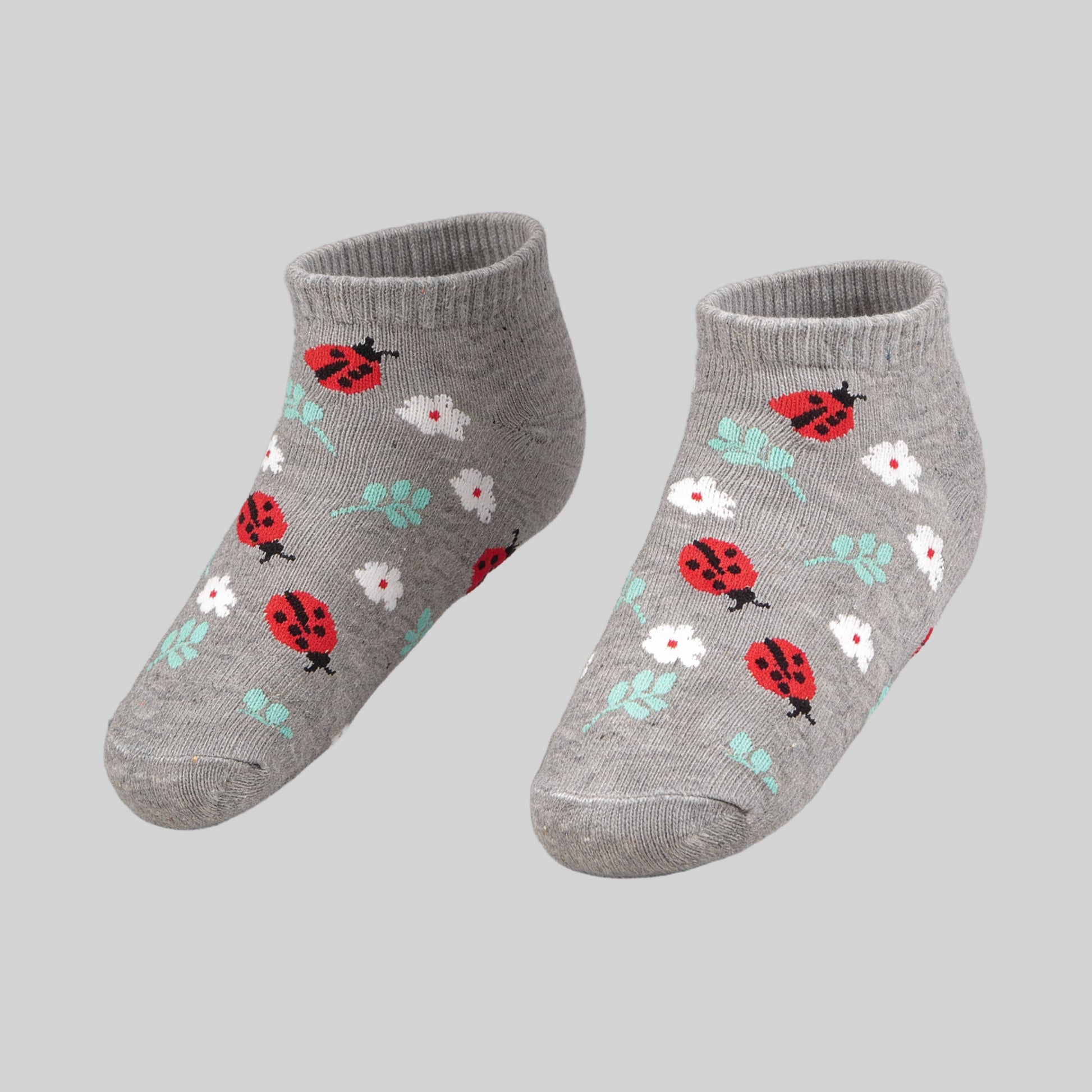 Girls Cotton Ankle Length Socks - Pack of 2