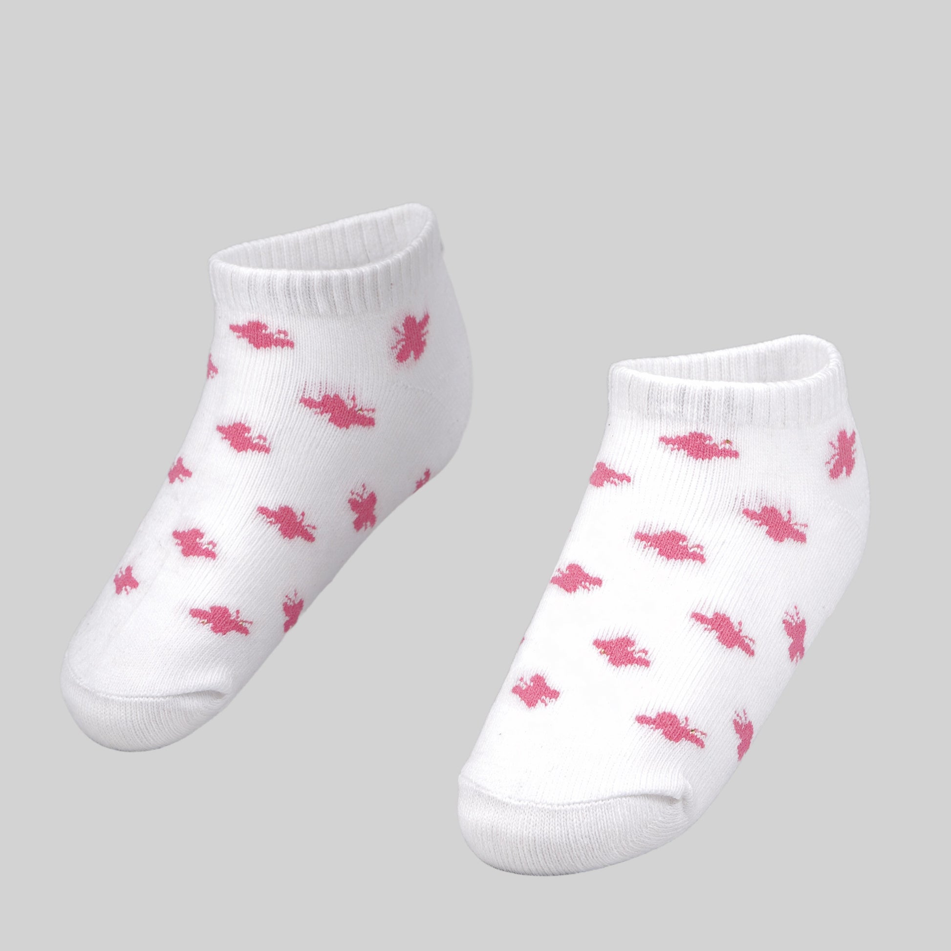 Girls Cotton Ankle Length Socks - Pack of 2