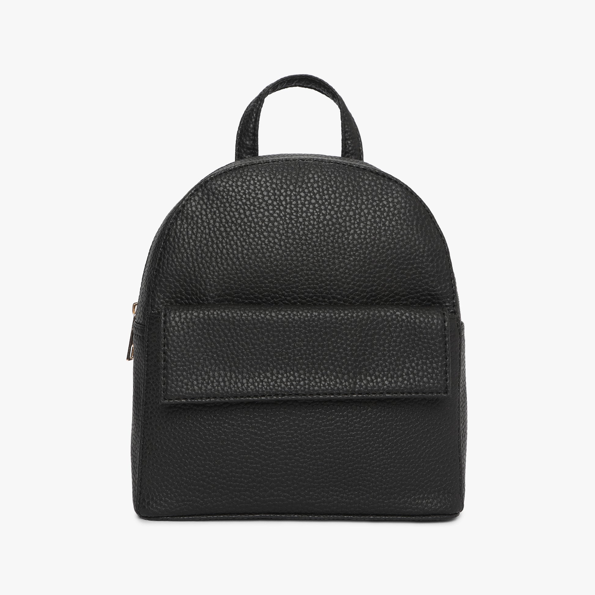 Womens Black Solid Backpack