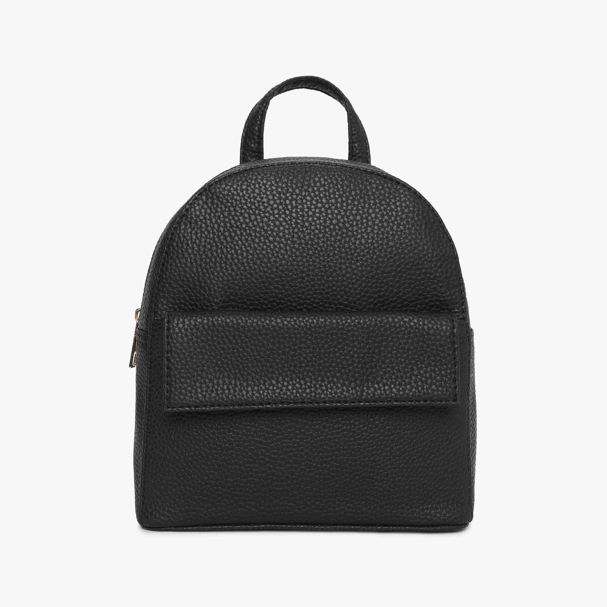 Womens Black Solid Backpack