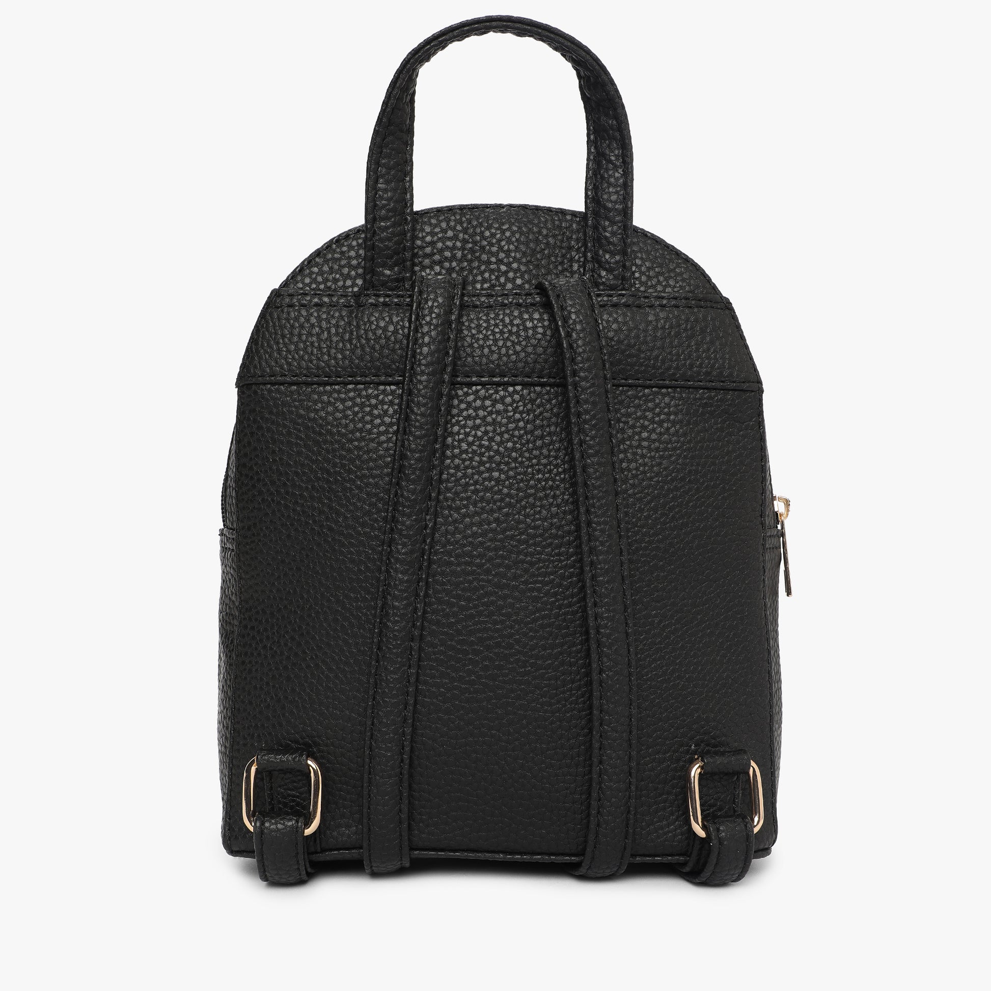Womens Black Solid Backpack