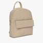 Womens Cream Solid Backpack
