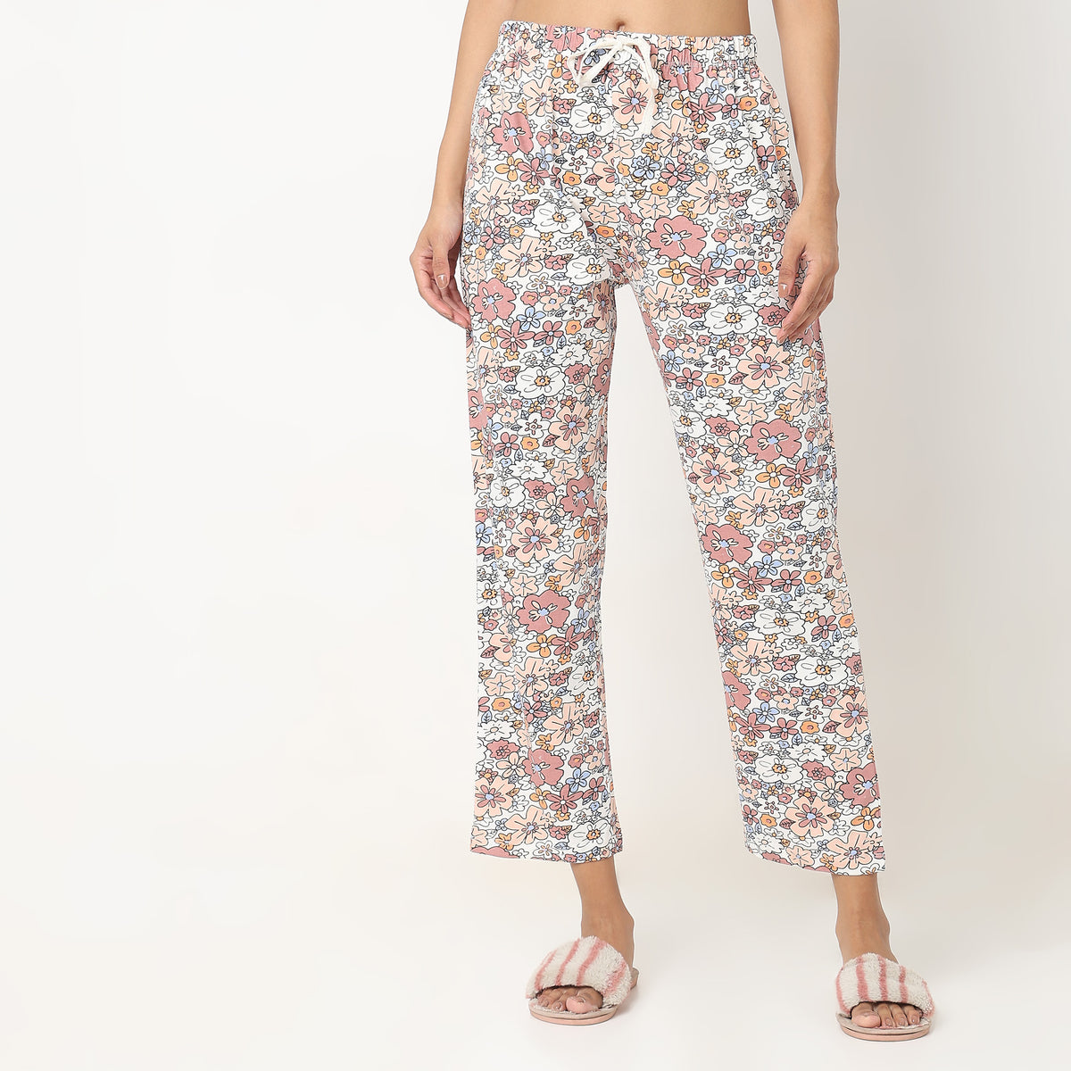 Regular Fit Printed Mid Rise Pyjamas