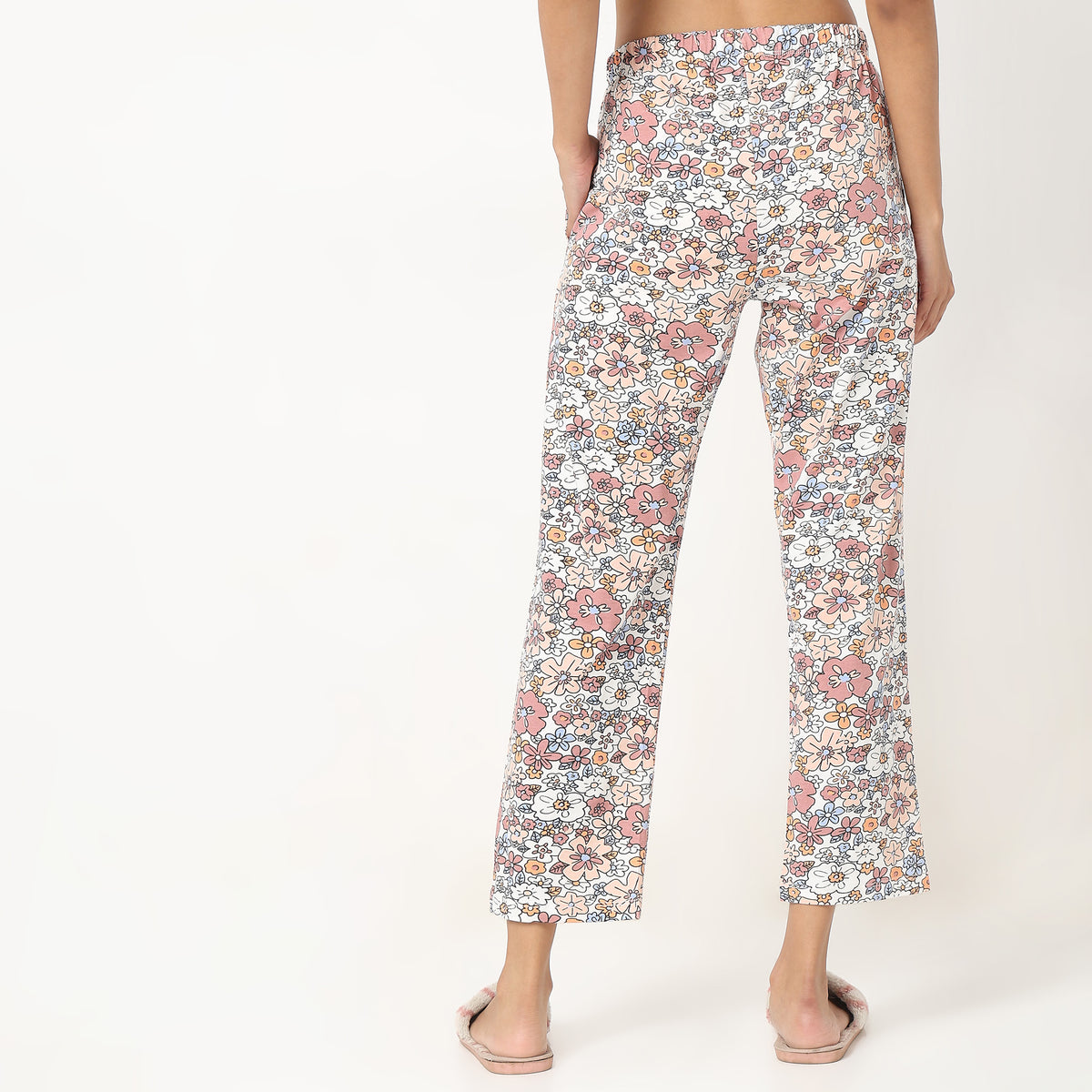 Regular Fit Printed Mid Rise Pyjamas