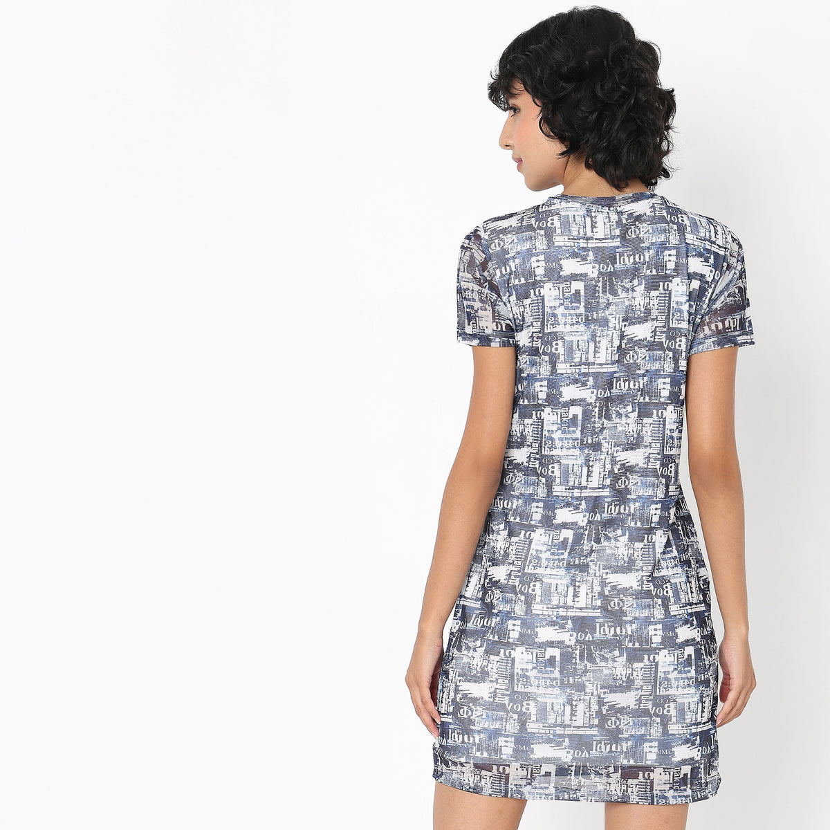 Regular Fit Printed Dress