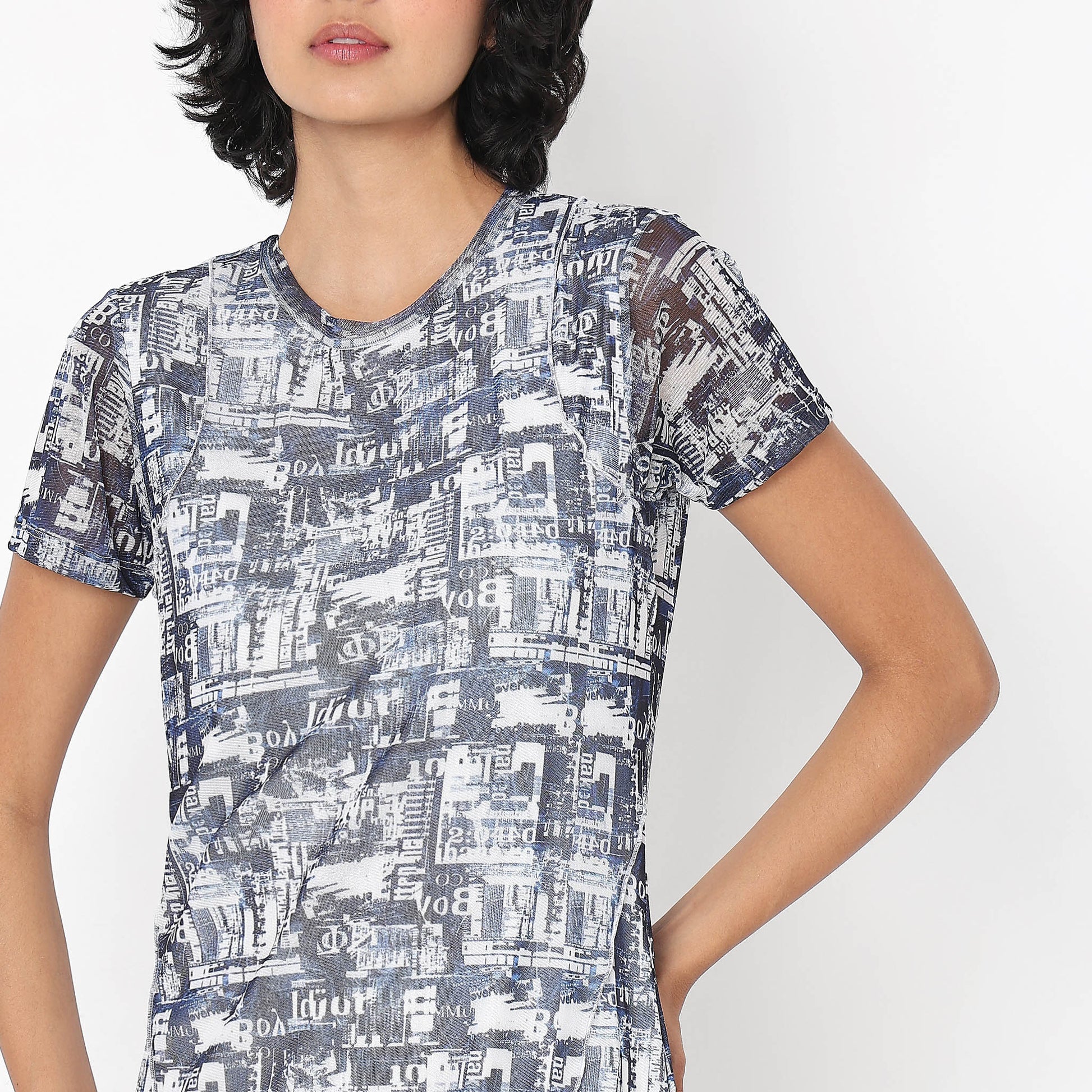 Regular Fit Printed Dress