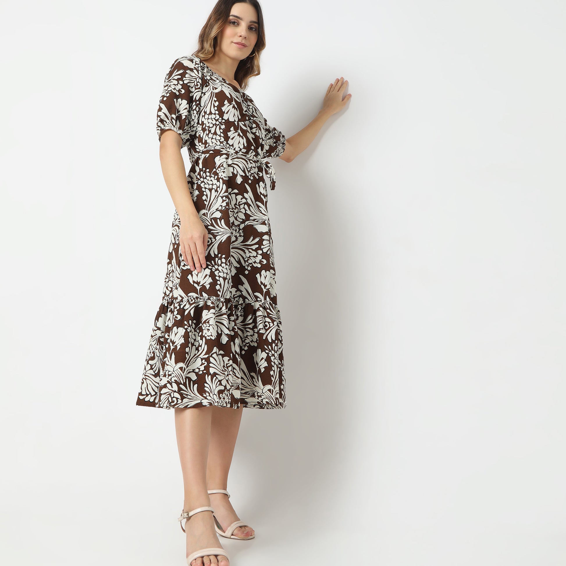 Flare Fit Floral Dress