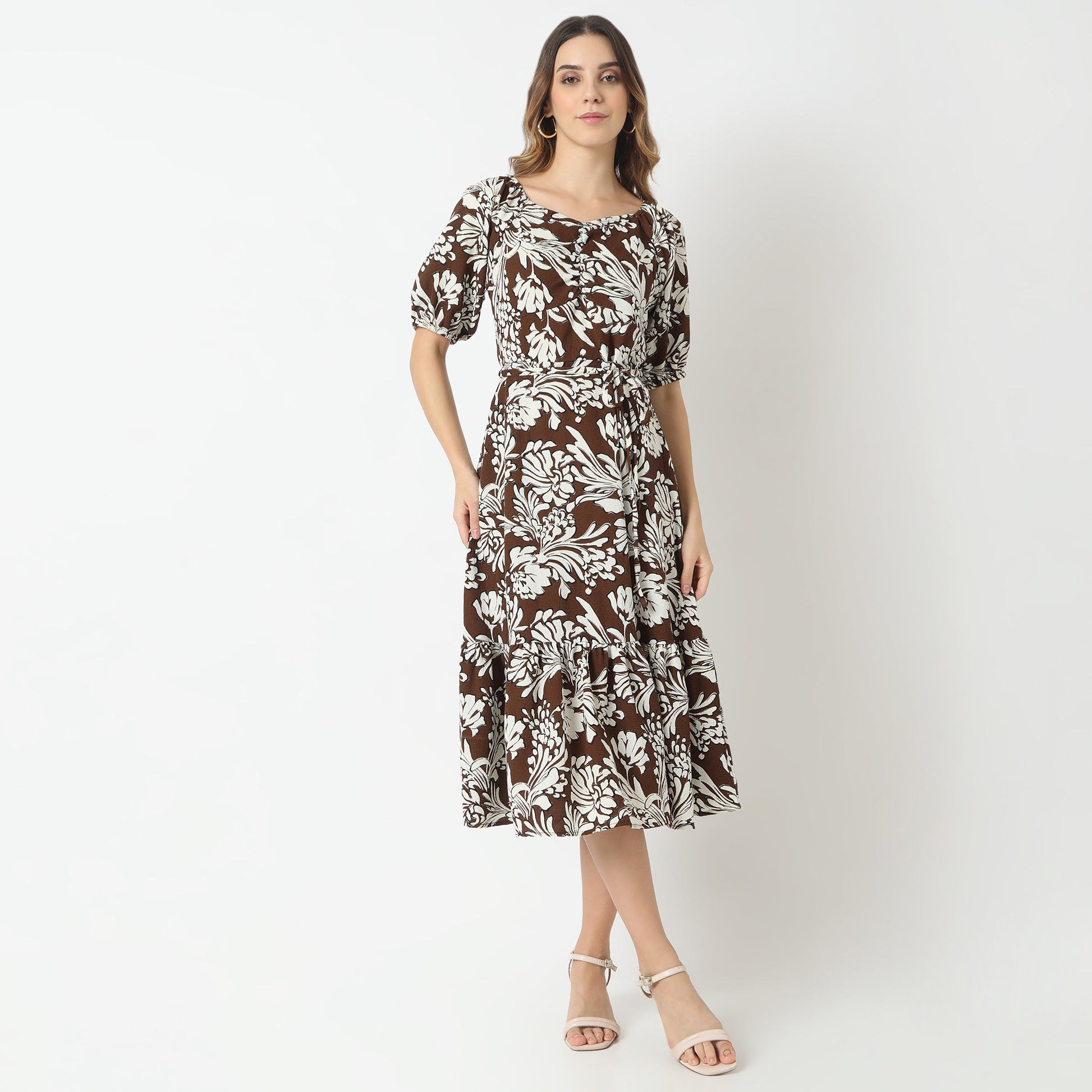 Flare Fit Floral Dress