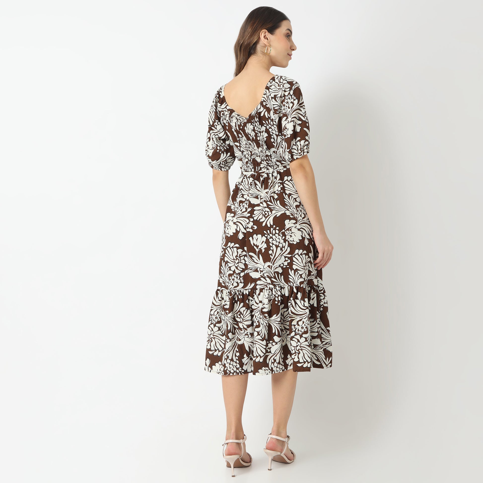 Flare Fit Floral Dress