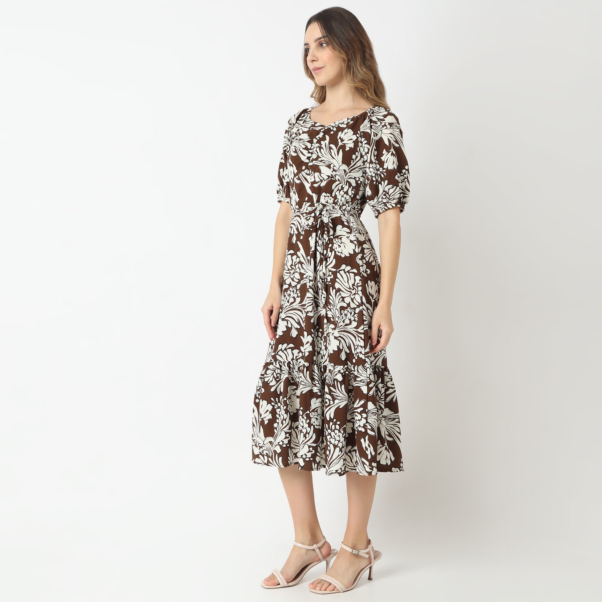 Flare Fit Floral Dress