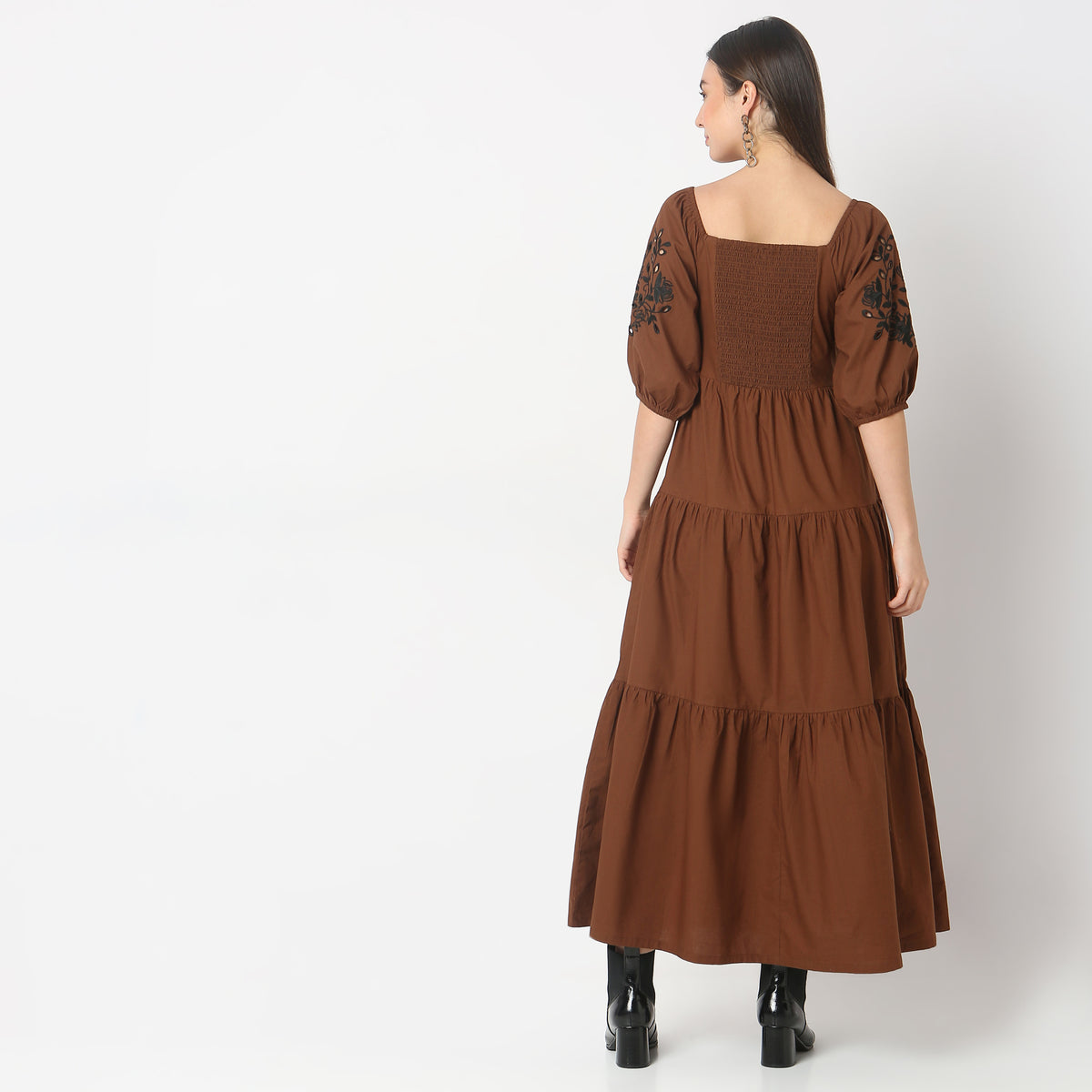 Straight Fit Embroidered Dress