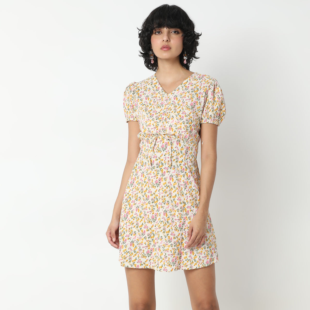 Regular Fit Floral Dress