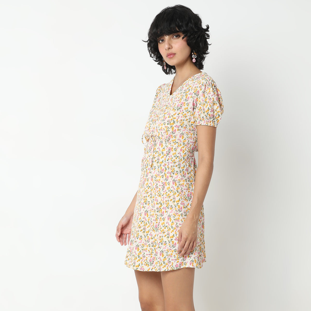 Regular Fit Floral Dress