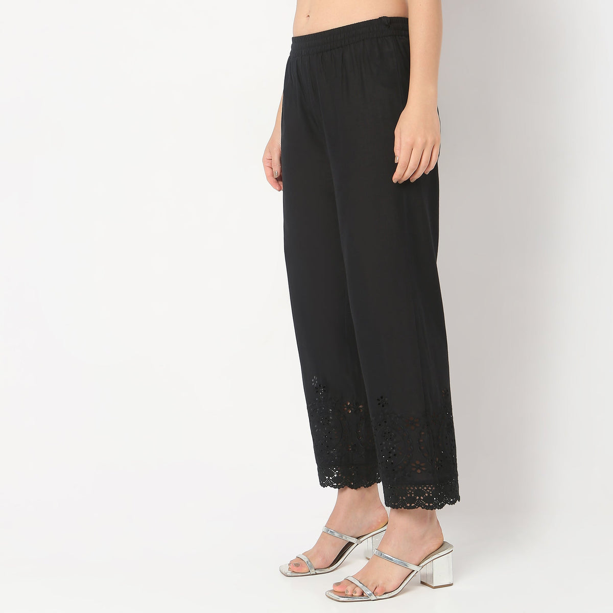 Regular Fit Embroidered Ethnic Pants