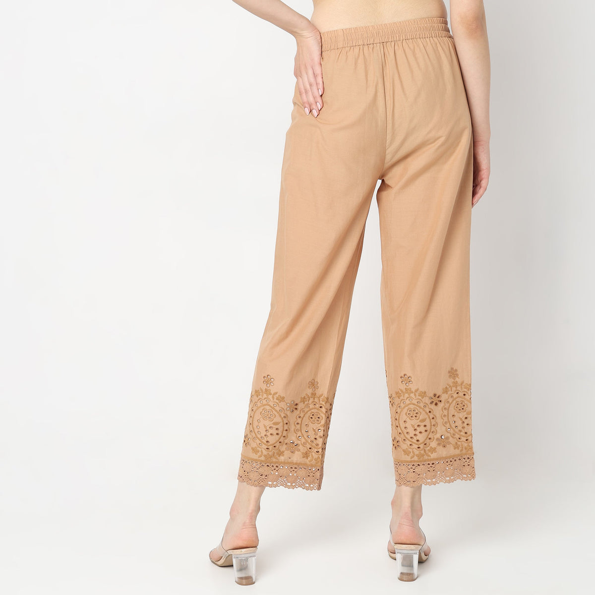 Regular Fit Embroidered Ethnic Pants