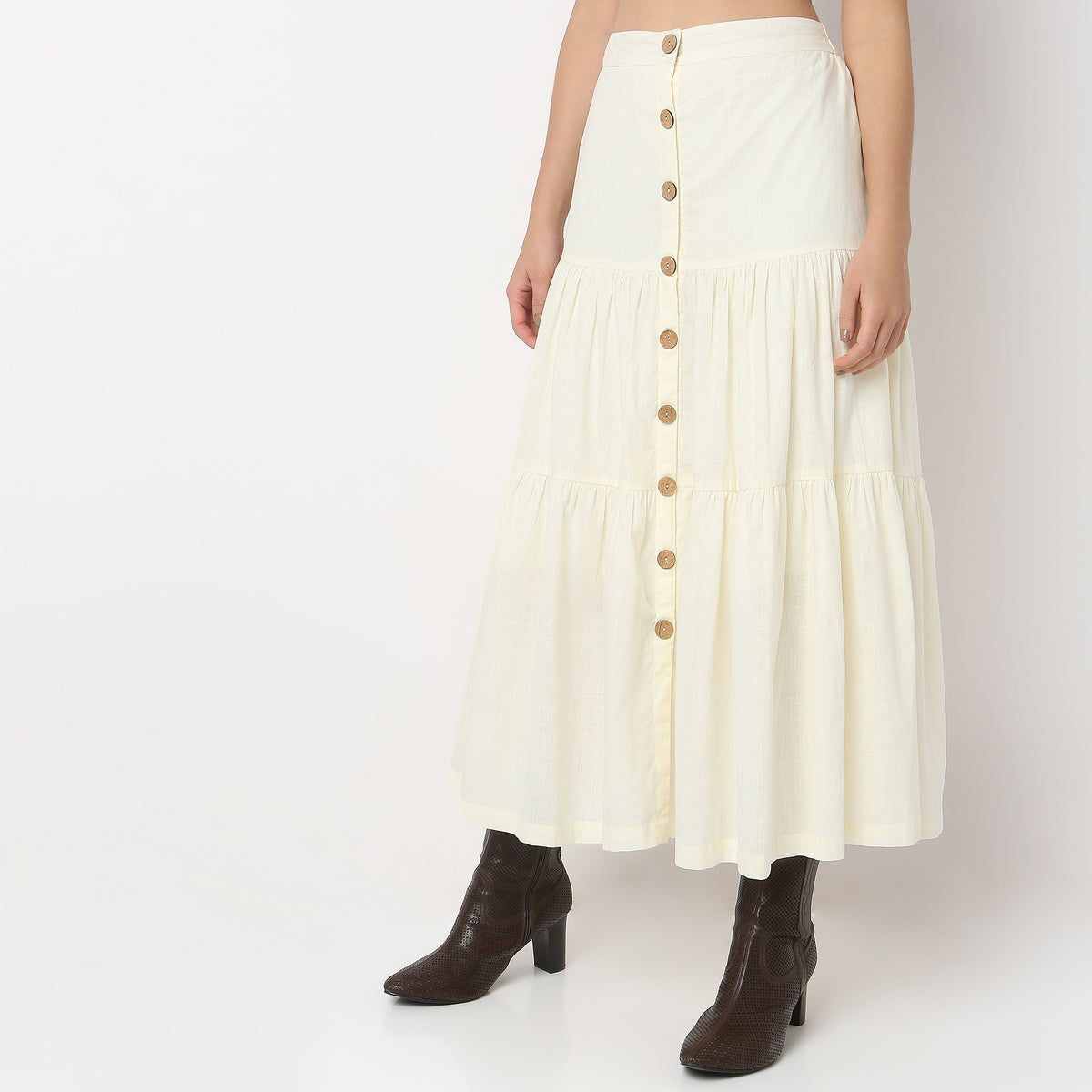 Flare Fit High Rise Skirts