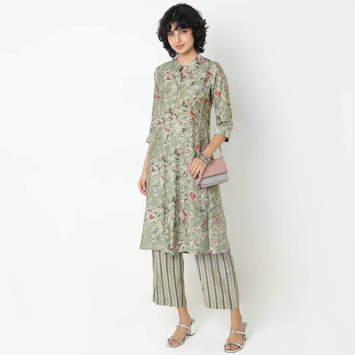 Flare Fit Printed Kurta with Pyjama Set