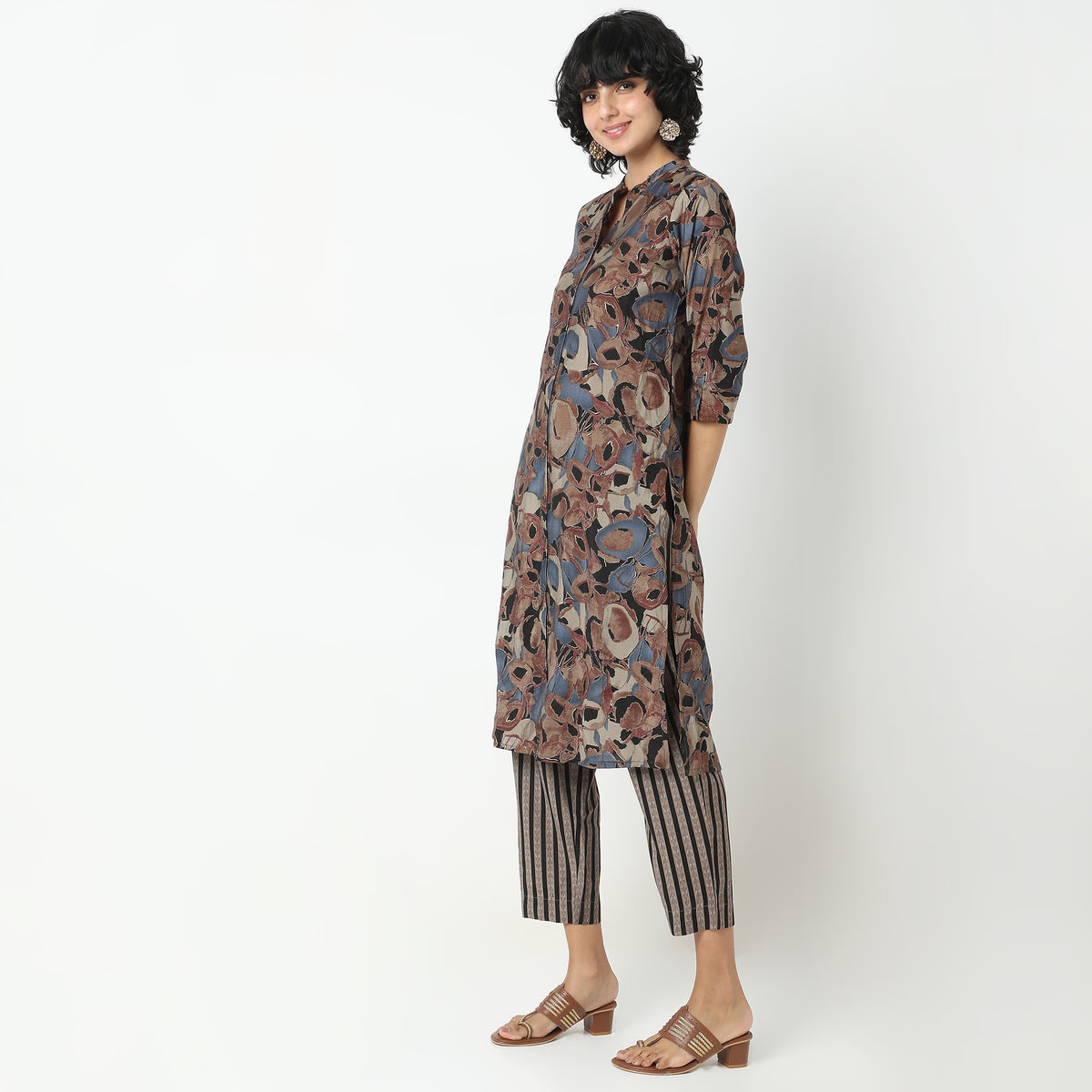 Regular Fit Printed Kurta with Pyjama Set