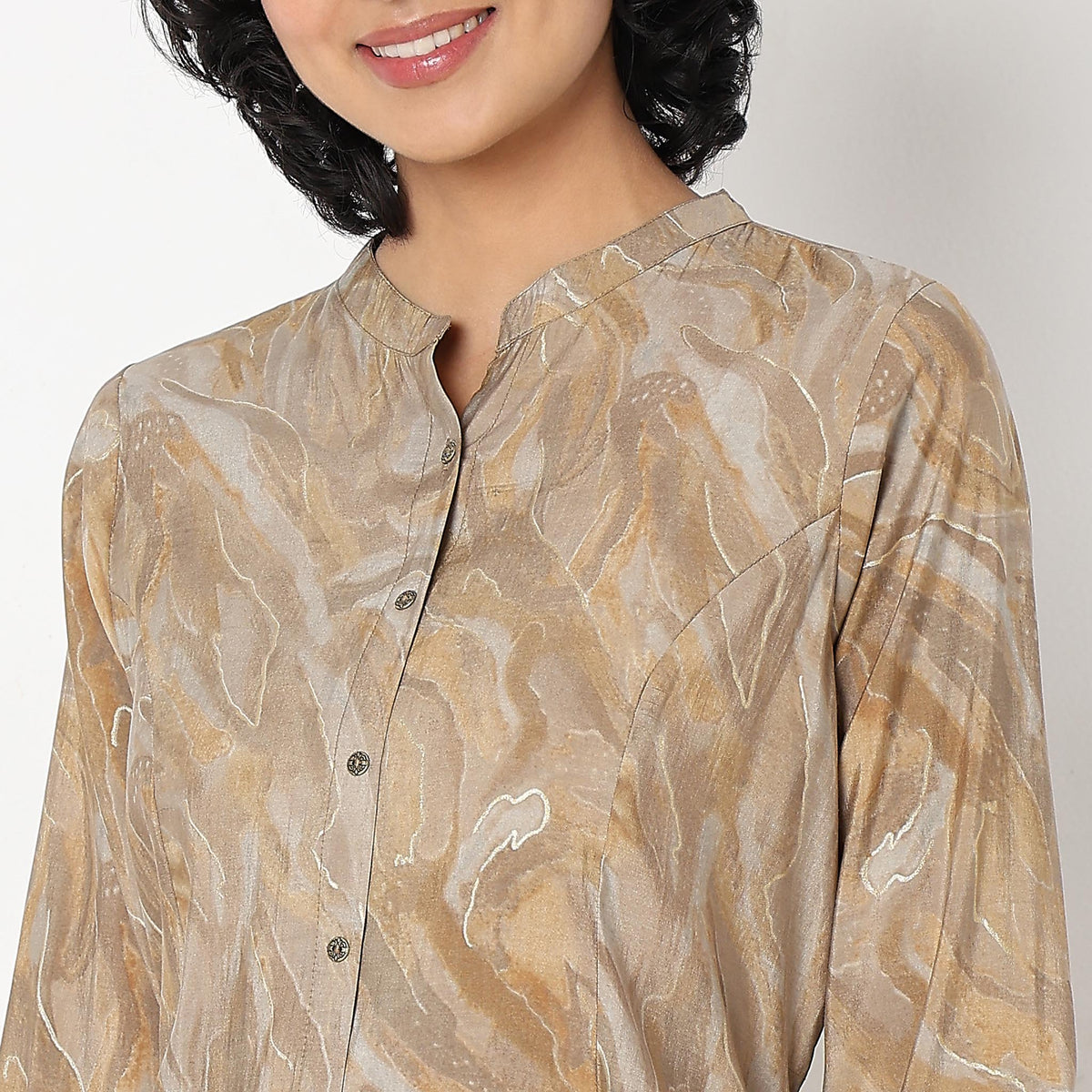 Regular Fit Printed Kurta With Pant Set