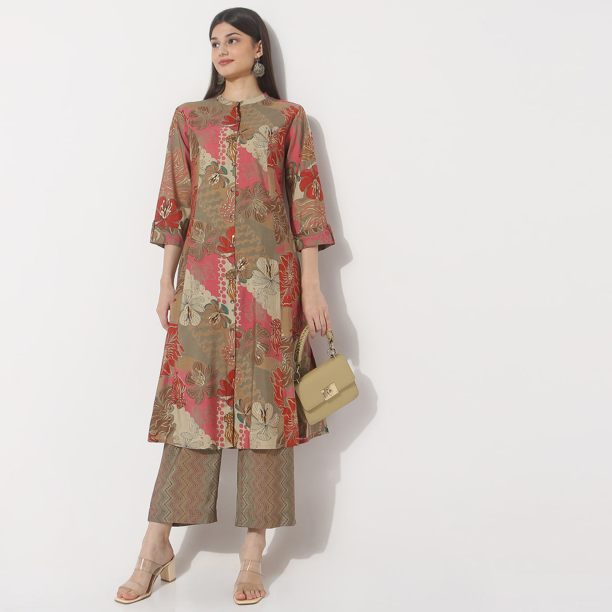 Regular Fit Printed Kurta with Pyjama Set