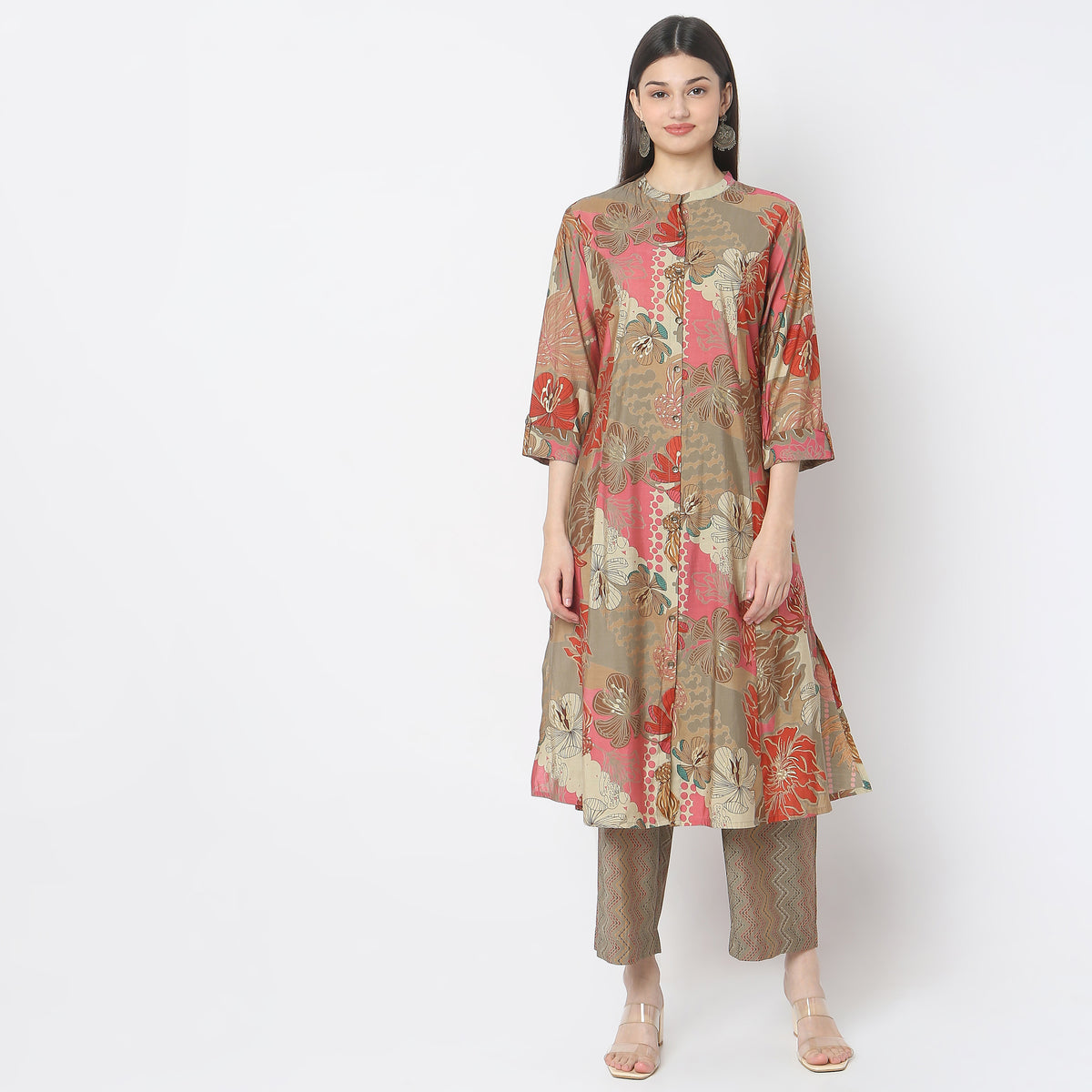 Regular Fit Printed Kurta with Pyjama Set