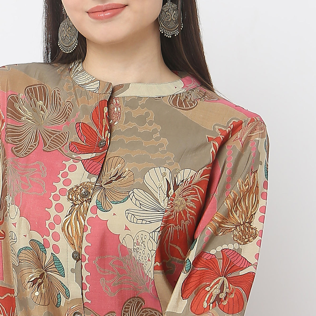 Regular Fit Printed Kurta with Pyjama Set