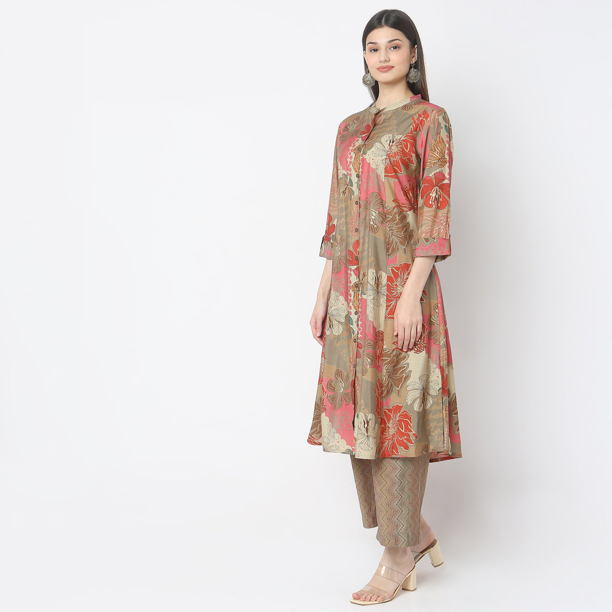 Regular Fit Printed Kurta with Pyjama Set