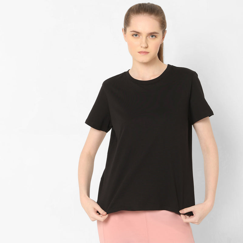 Regular Fit Solid T-Shirt