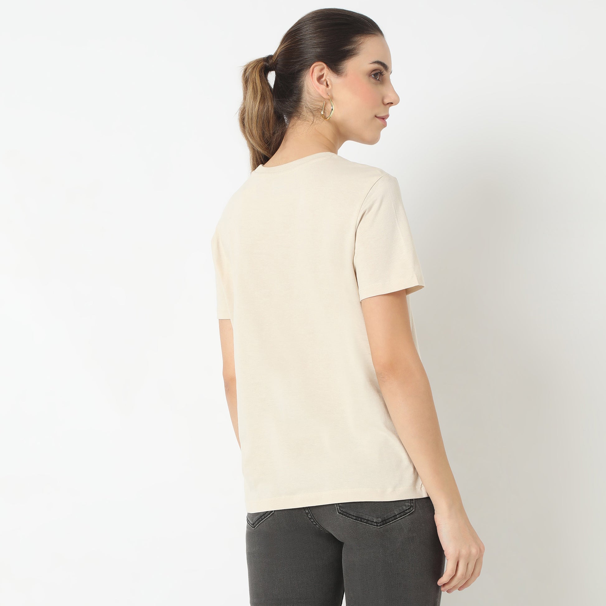 Regular Fit Solid T-Shirt