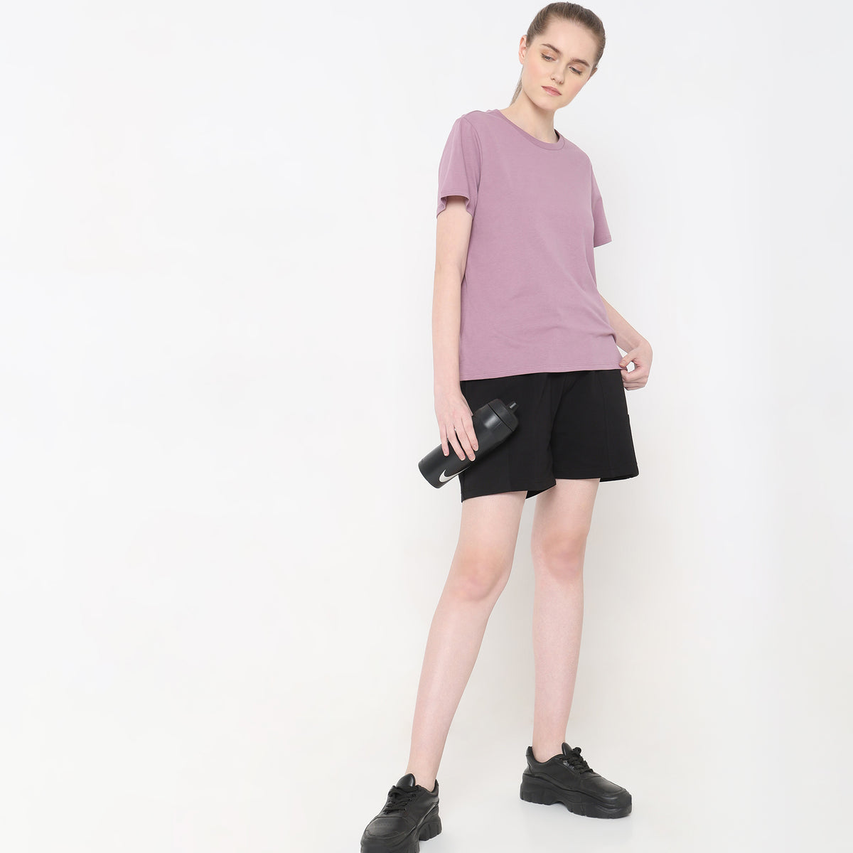 Regular Fit Solid T-Shirt