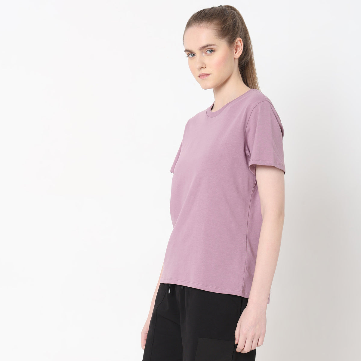 Regular Fit Solid T-Shirt