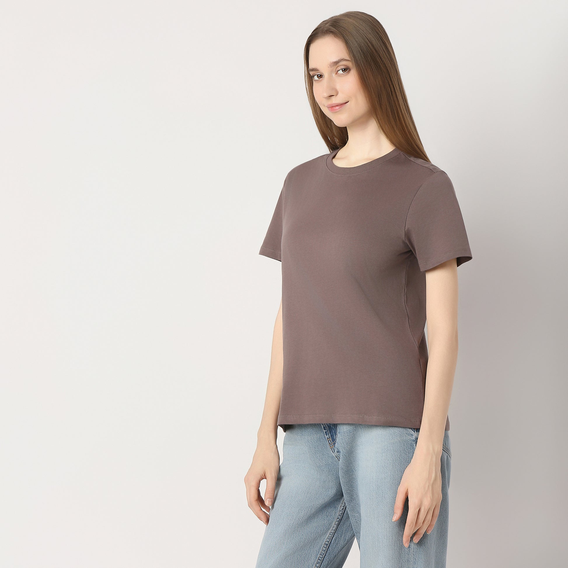 Regular Fit Solid T-Shirt