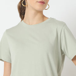 Regular Fit Solid T-Shirt