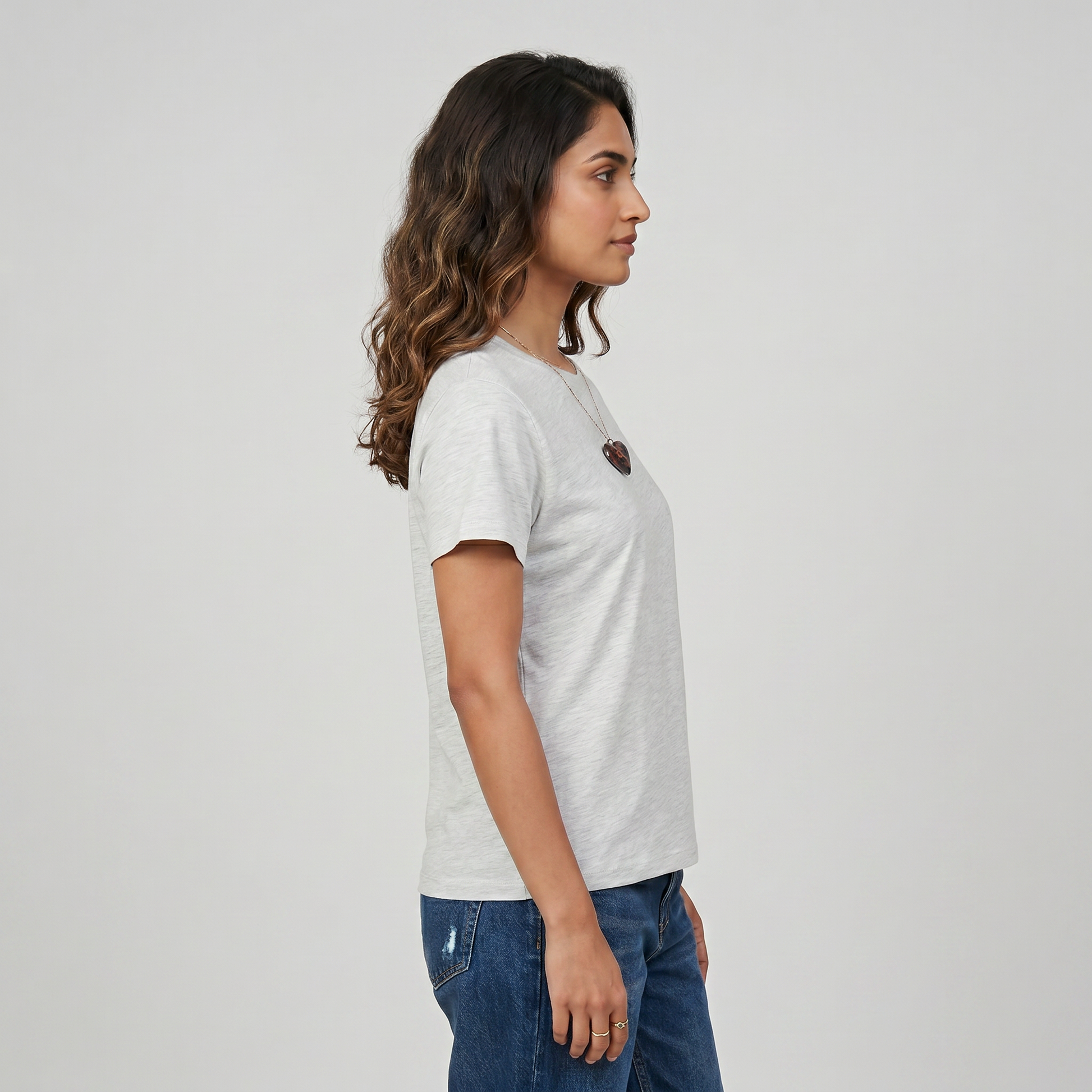 Cotton Solid Crew Neck T-Shirt