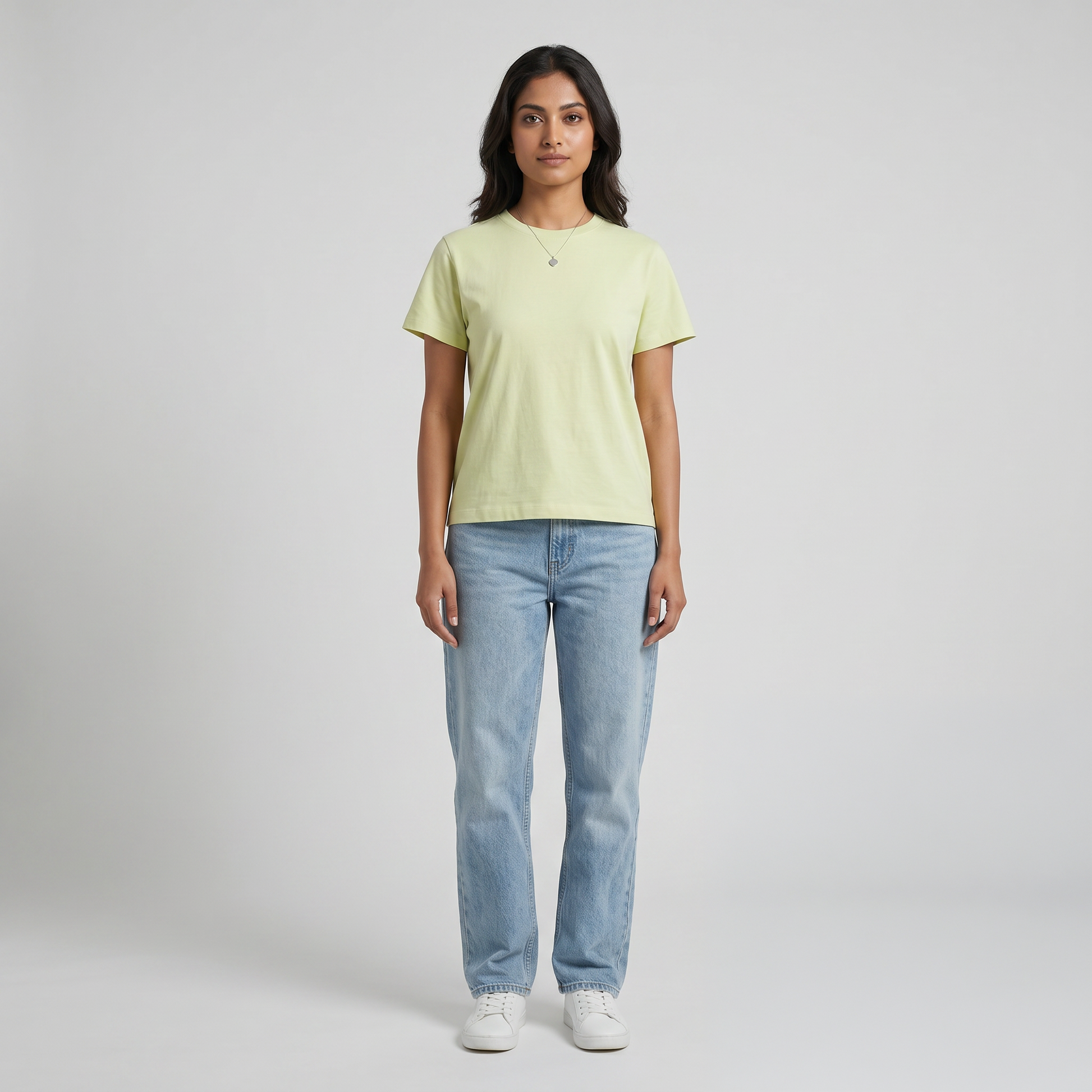 Knitted Cotton Solid T-Shirt