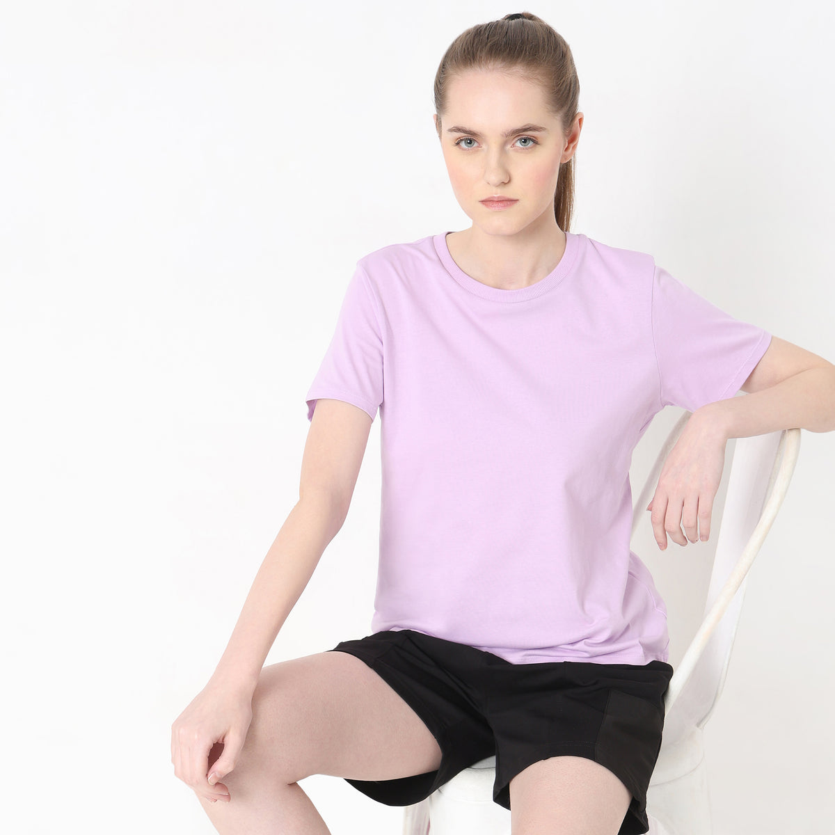 Regular Fit Solid T-Shirt