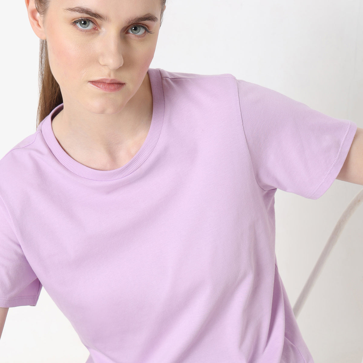 Regular Fit Solid T-Shirt