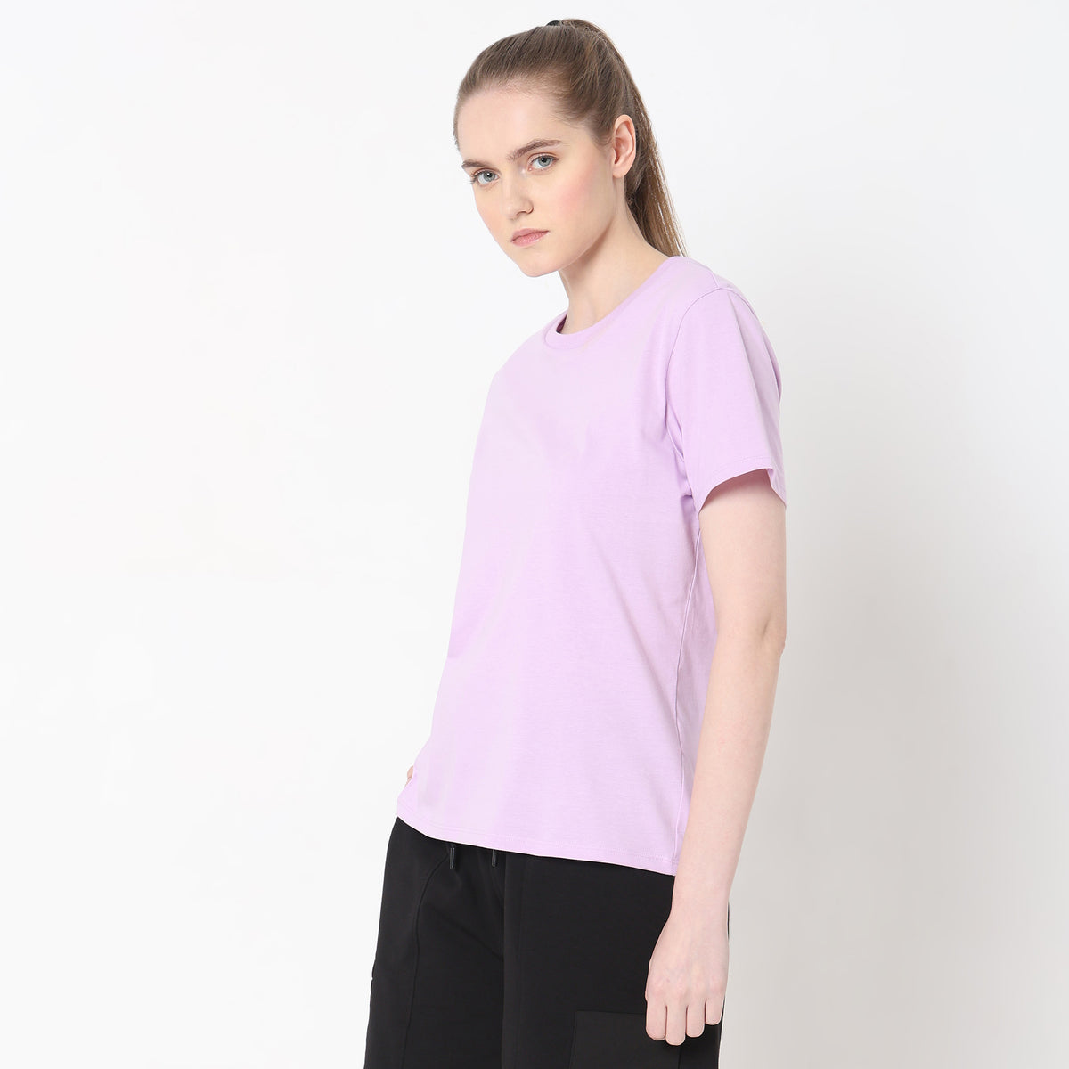 Regular Fit Solid T-Shirt