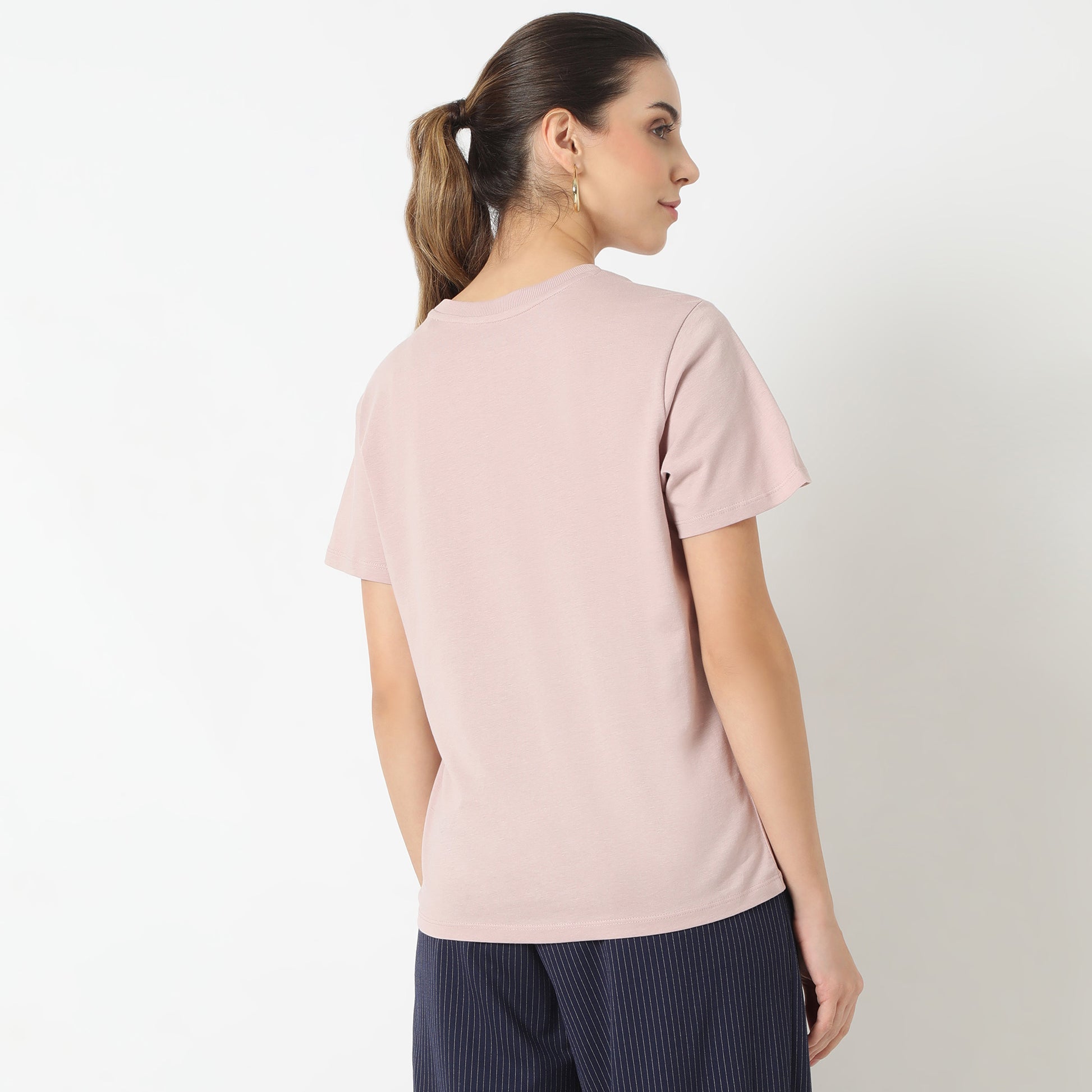 Regular Fit Solid T-Shirt