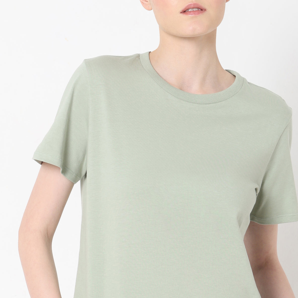 Regular Fit Solid T-Shirt