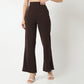 Flare Fit Solid Mid Rise Palazzos