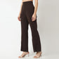 Flare Fit Solid Mid Rise Palazzos